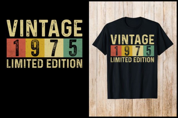 A Vintage 1975 T-Shirt Graphic for Crafters & Product Designers