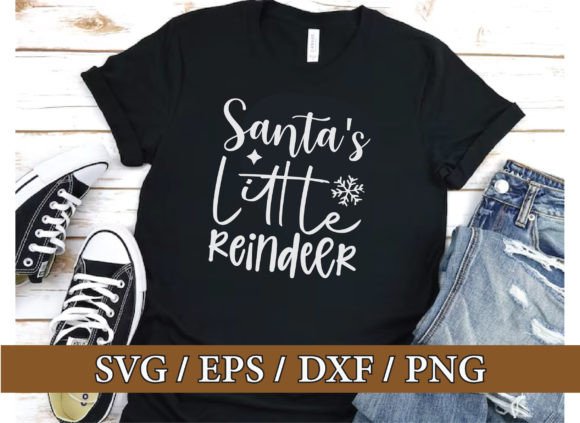 Santa's Little Reindeer Christmas SVG: A Polished Graphic Design Asset