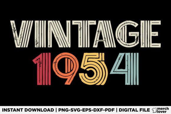 Vintage 1954 Graphics as a T‑Shirt Design Hero Asset